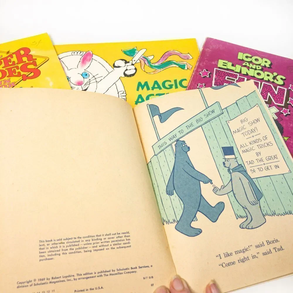 Puzzles, Games, & Magic: Bundle of 5 Vintage Kids’ Books